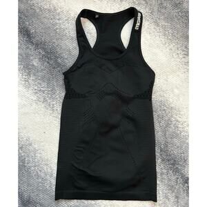 Gymshark Dry Seamless Back Cut Out Mesh Black Active Tank Top Size XS Small